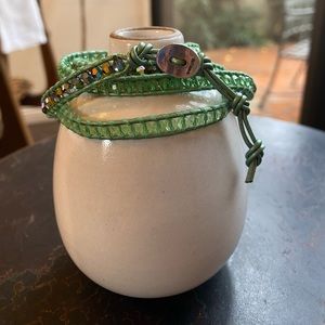 Chan Luu Leather 5 Wrap Green Bracelet